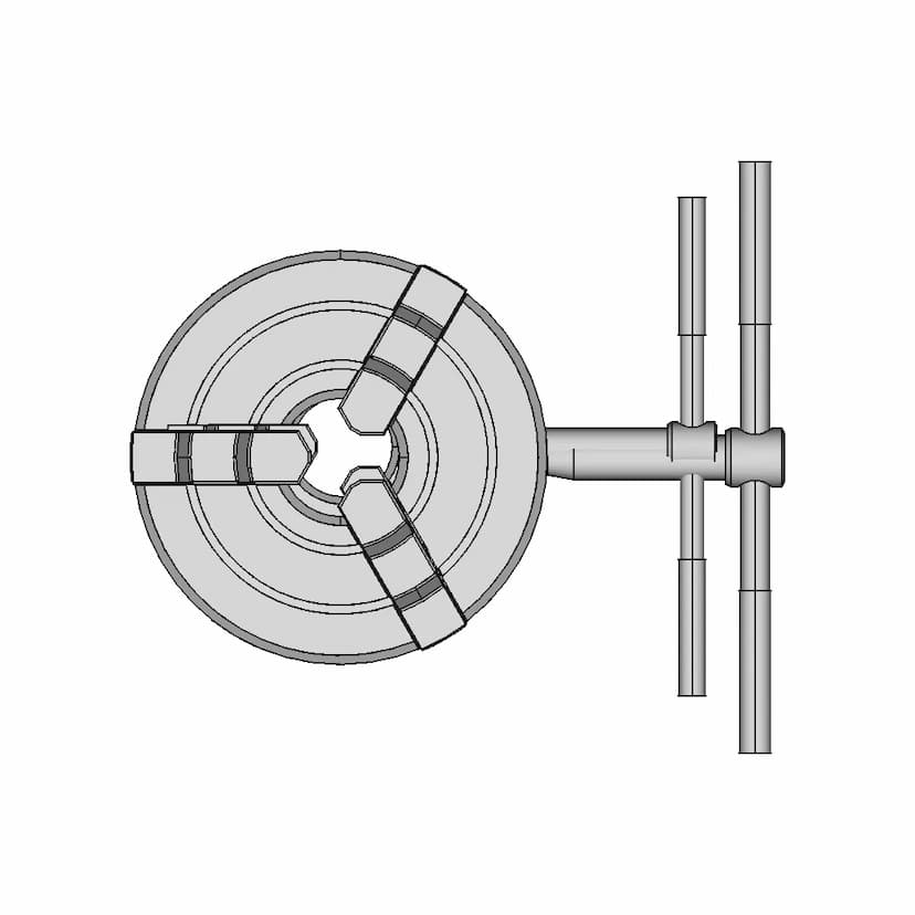 CAD Model of Lathe Chuck for Engineering Projects