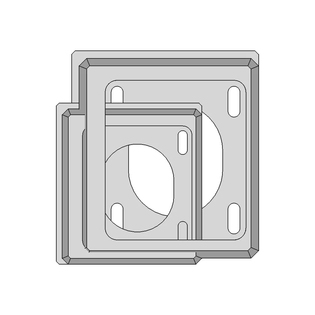 CAD Model of Corexy Motor Mount for Engineering Projects_90_0_degree_snapshot