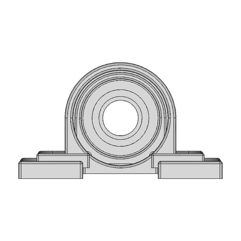 CAD Model of Bearing Housing P207 for Engineering Projects