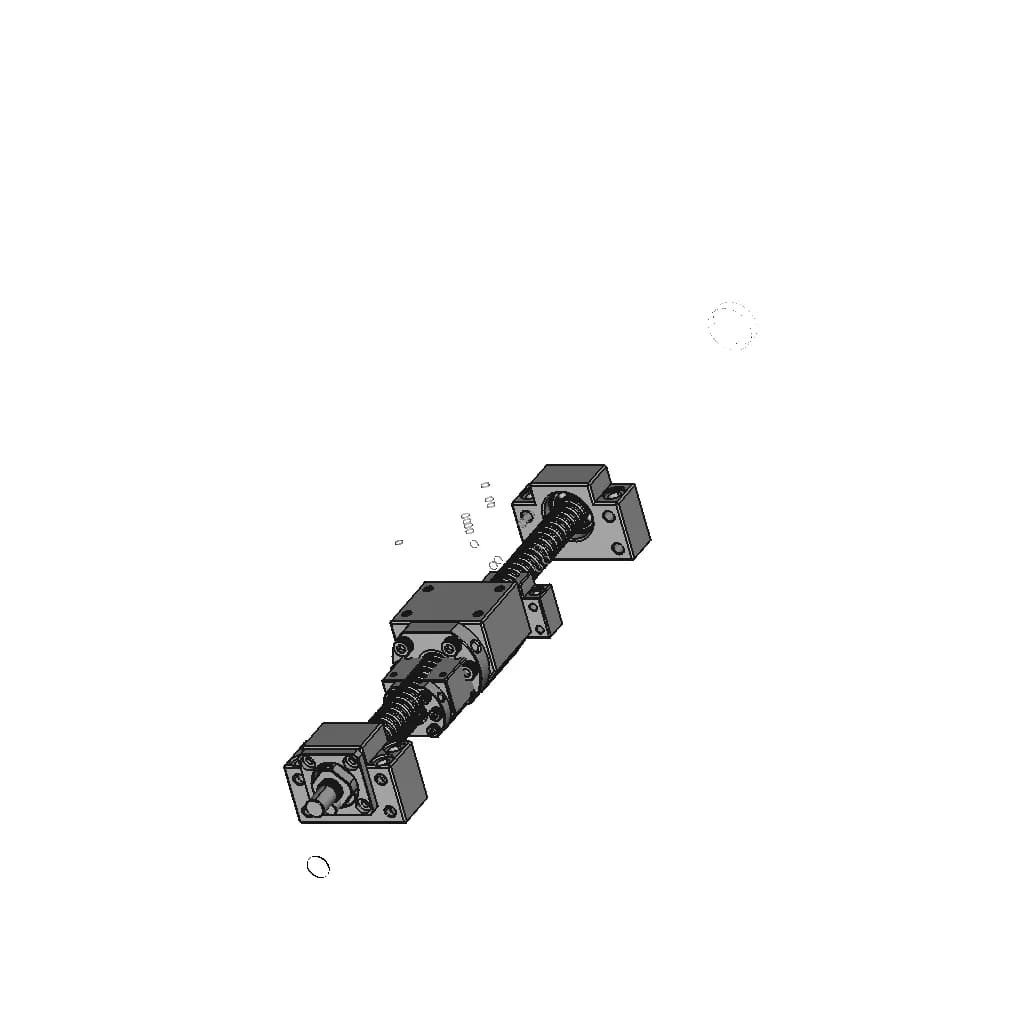 CAD Model of Sfu1605 Ball Screw Assembly for Engineering Projects_60_30_degree_snapshot