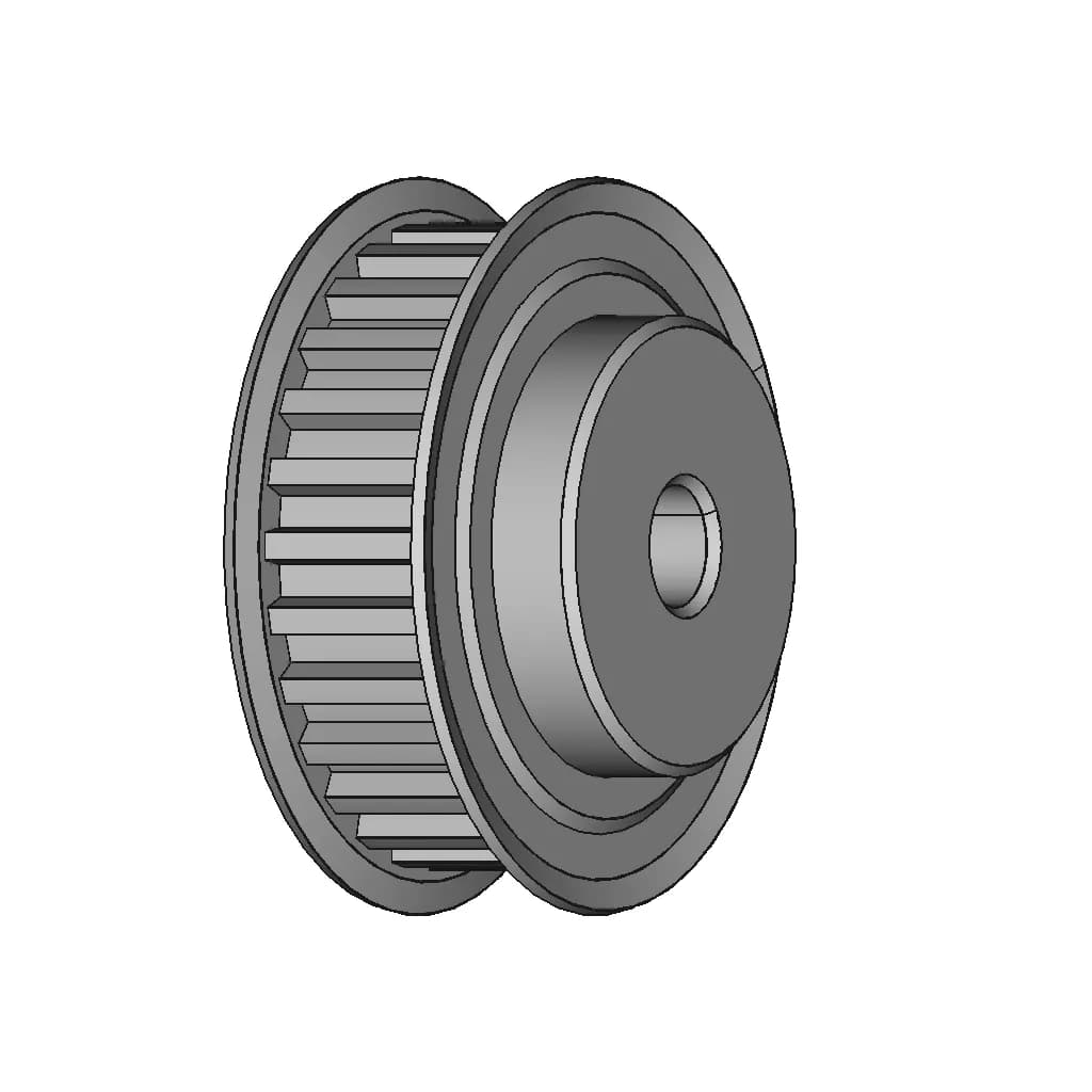 CAD Model of Timing Belt Pulley for Engineering Projects_60_30_degree_snapshot