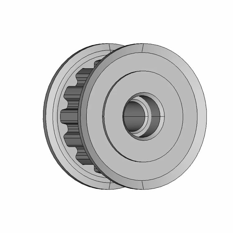 CAD Model of Htd Timing Belt Pulley for Engineering Projects