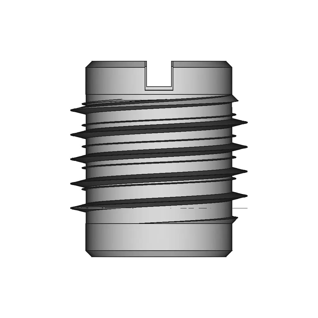 CAD Model of 1/4-20 Threaded Insert for Engineering Projects_0_0_degree_snapshot