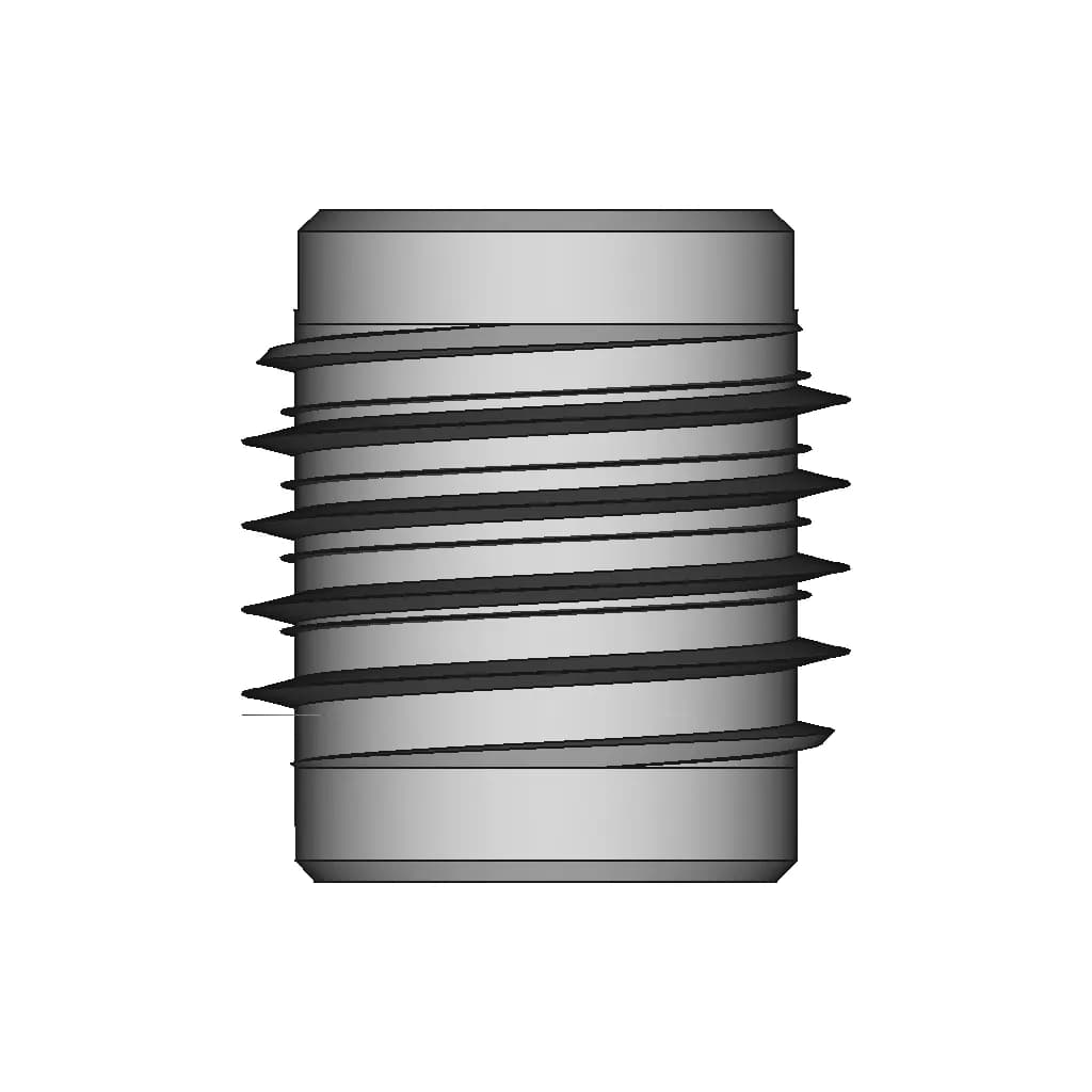 CAD Model of 1/4-20 Threaded Insert for Engineering Projects_0_90_degree_snapshot