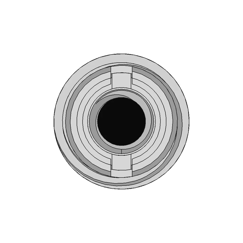 CAD Model of 1/4-20 Threaded Insert for Engineering Projects_270_0_degree_snapshot