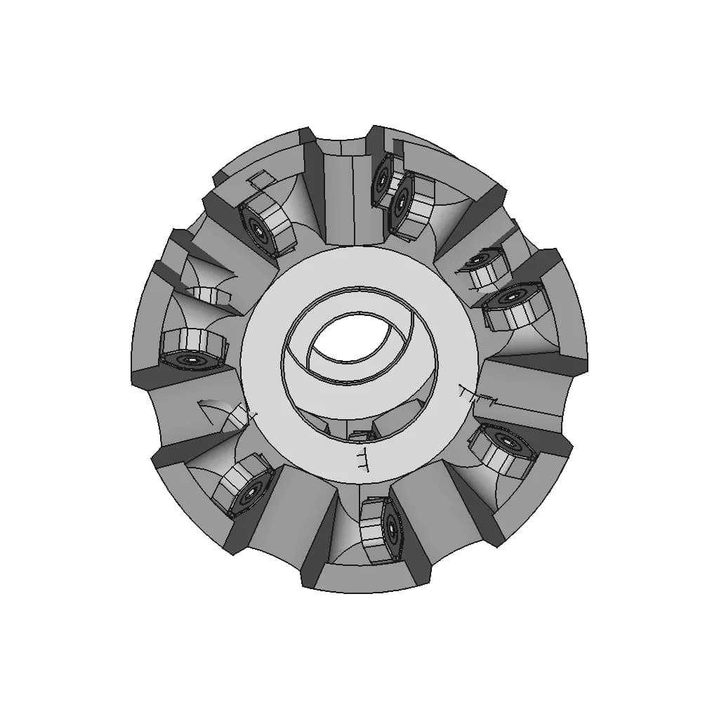CAD Model of Face Milling Cutter for Engineering Projects_270_0_degree_snapshot