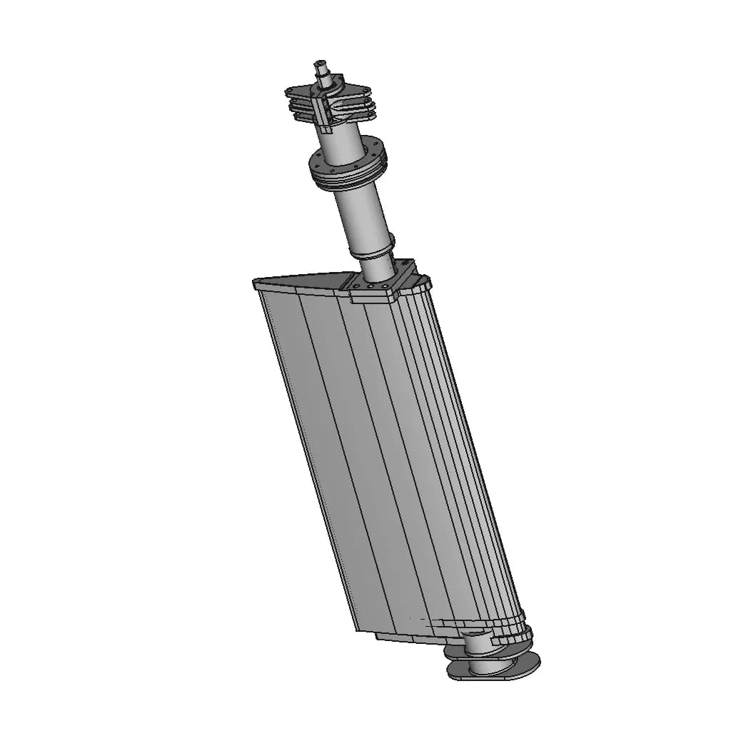 CAD Model of Rudder Assembly for Engineering Projects_60_30_degree_snapshot