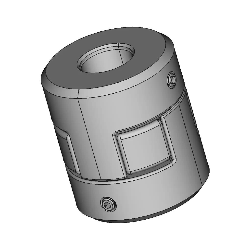 CAD Model of Flexible Shaft Coupling for Engineering Projects_60_30_degree_snapshot