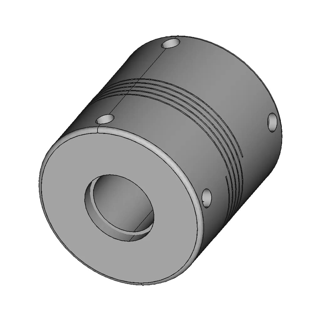 CAD Model of 5Mm-8Mm Shaft Coupling for Engineering Projects_60_30_degree_snapshot