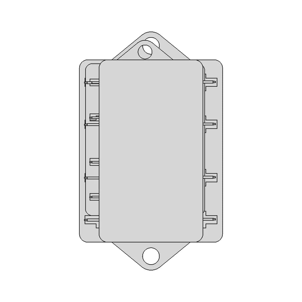 CAD Model of 4 Way Fuse Holder for Engineering Projects_0_0_degree_snapshot