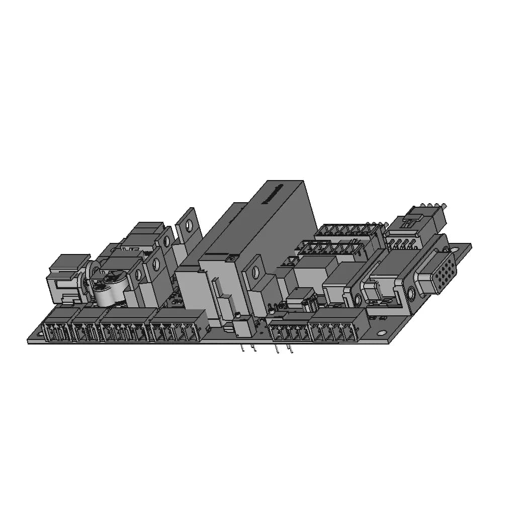 CAD Model of Printed Circuit Board Assembly for Engineering Projects_60_30_degree_snapshot