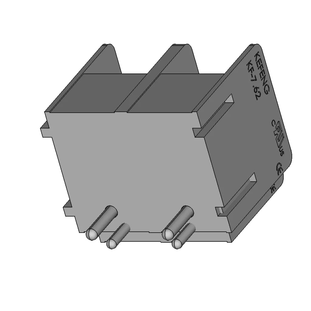 CAD Model of 7.62Mm 2P Screw Terminal for Engineering Projects_60_30_degree_snapshot