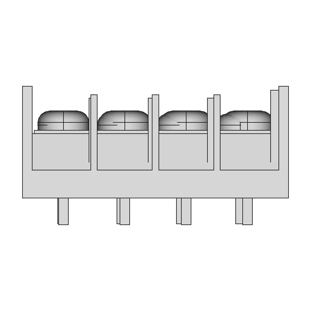 CAD Model of Terminal Block 4P for Engineering Projects_0_0_degree_snapshot