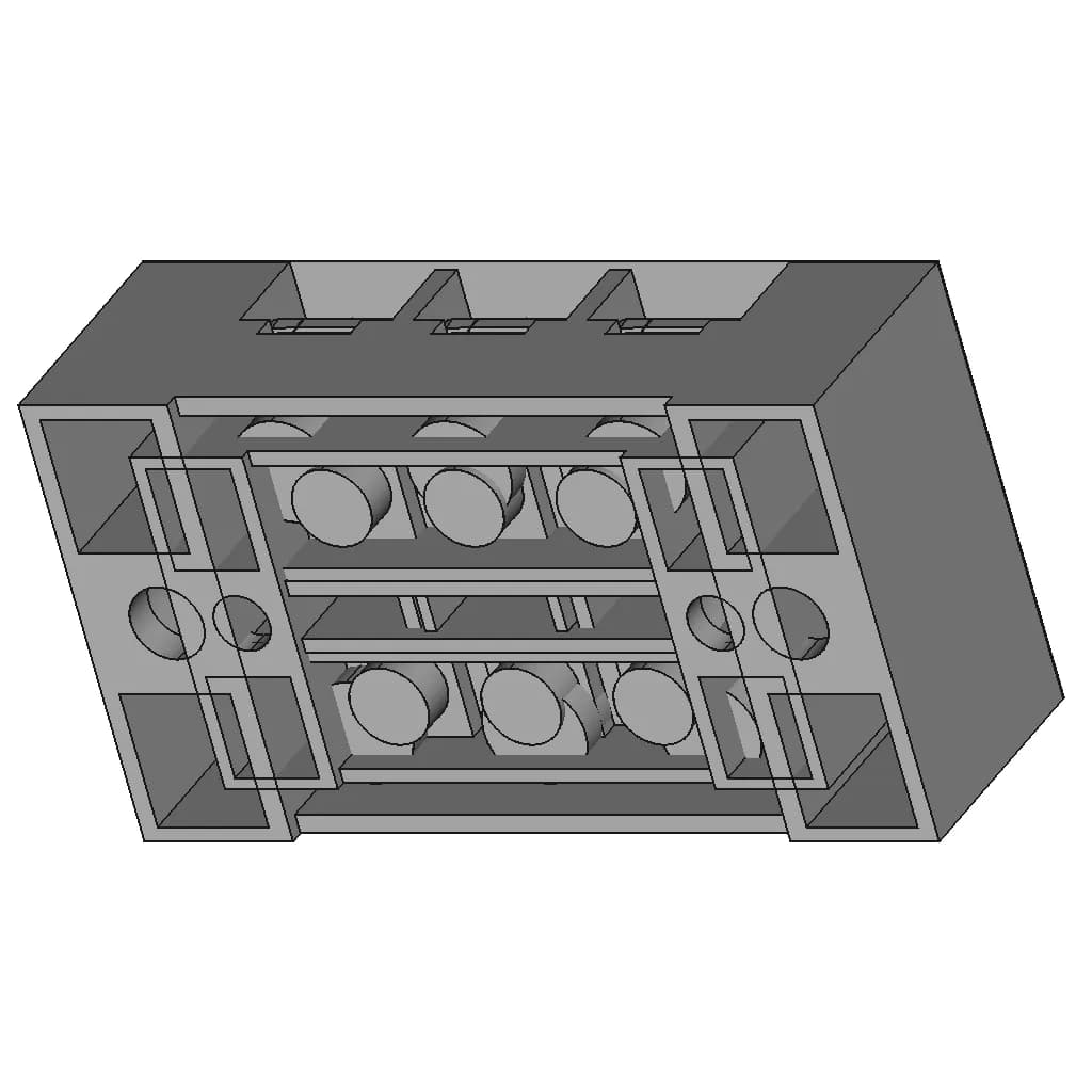 CAD Model of Tb-2503L Terminal Block / Клеммная Колодка for Engineering Projects_60_30_degree_snapshot