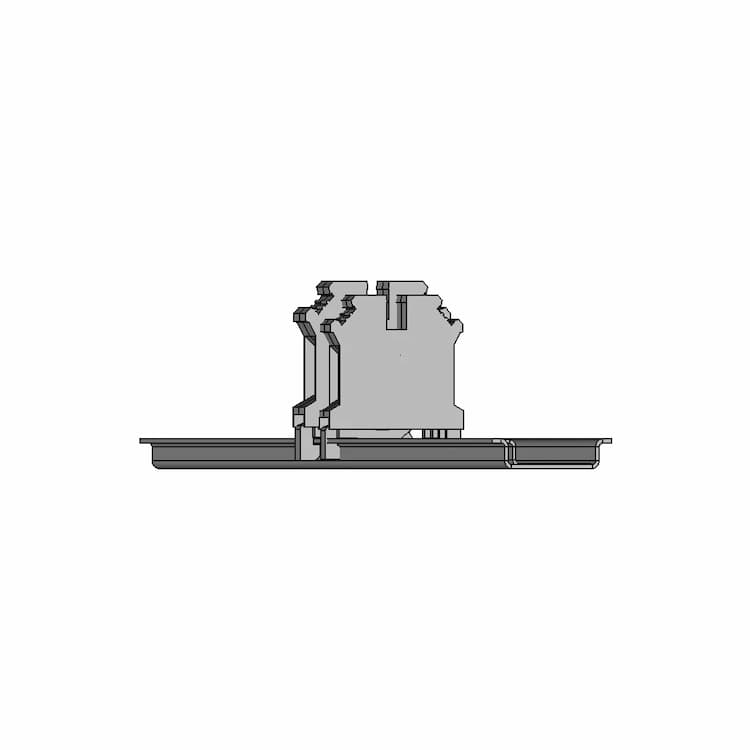 CAD Model of Din Rail Terminal Block for Engineering Projects