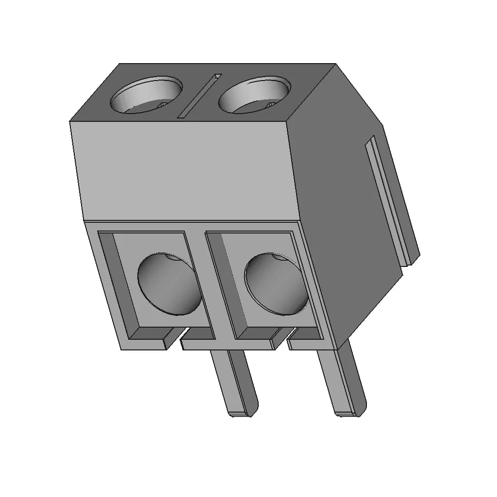 CAD Model of Terminal Block 2P 5Mm for Engineering Projects_60_30_degree_snapshot