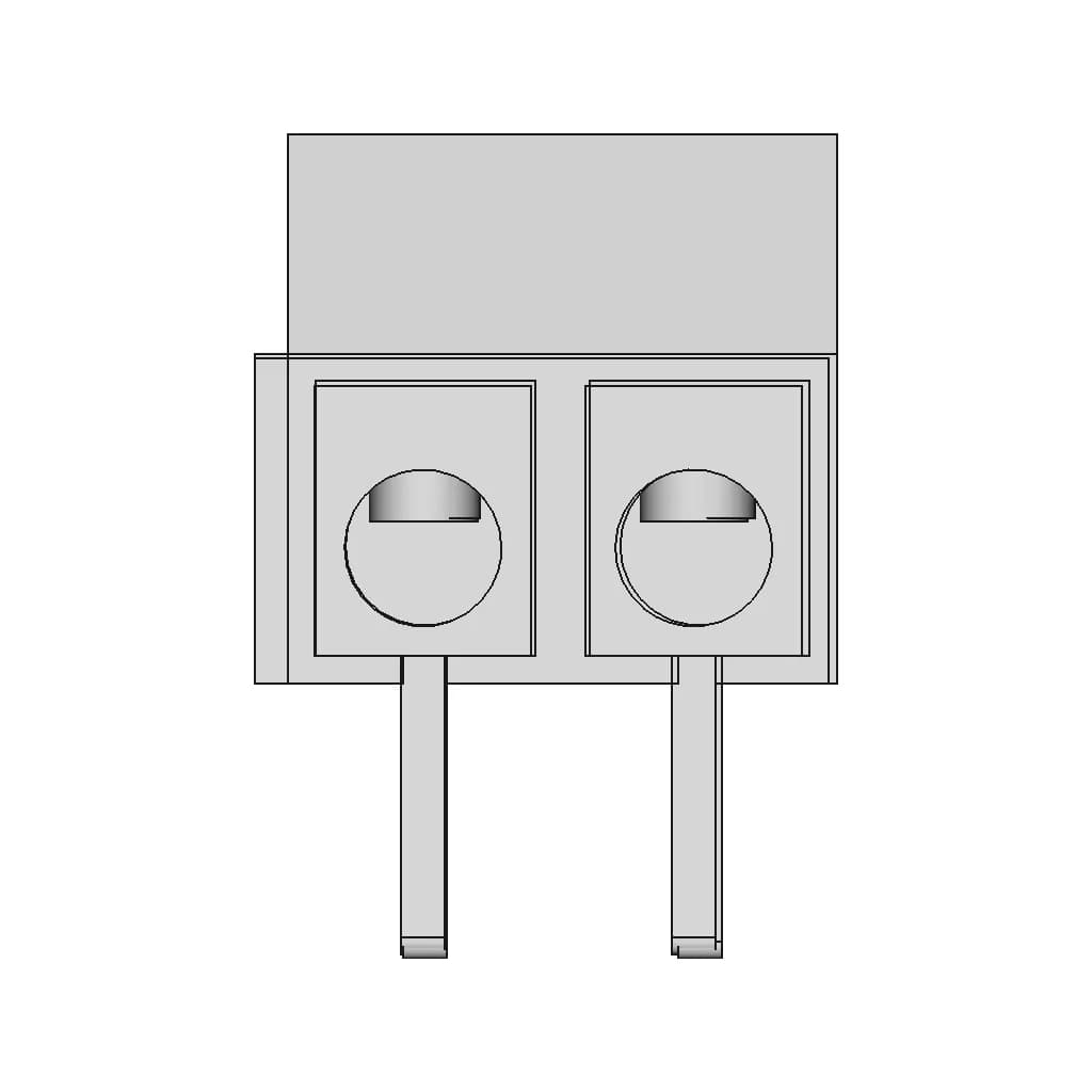 CAD Model of Terminal Block 2P 5Mm for Engineering Projects_90_0_degree_snapshot