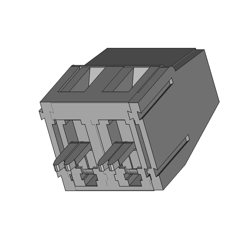 CAD Model of Terminal Block - 5Mm Pitch for Engineering Projects_60_30_degree_snapshot