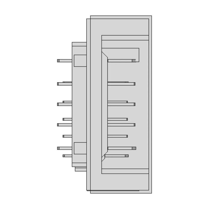 CAD Model of Battery Connector For Dewalt. for Engineering Projects