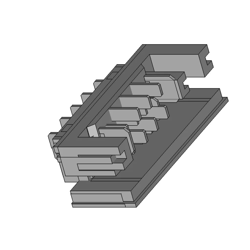 CAD Model of Battery Connector For Dewalt. for Engineering Projects_60_30_degree_snapshot