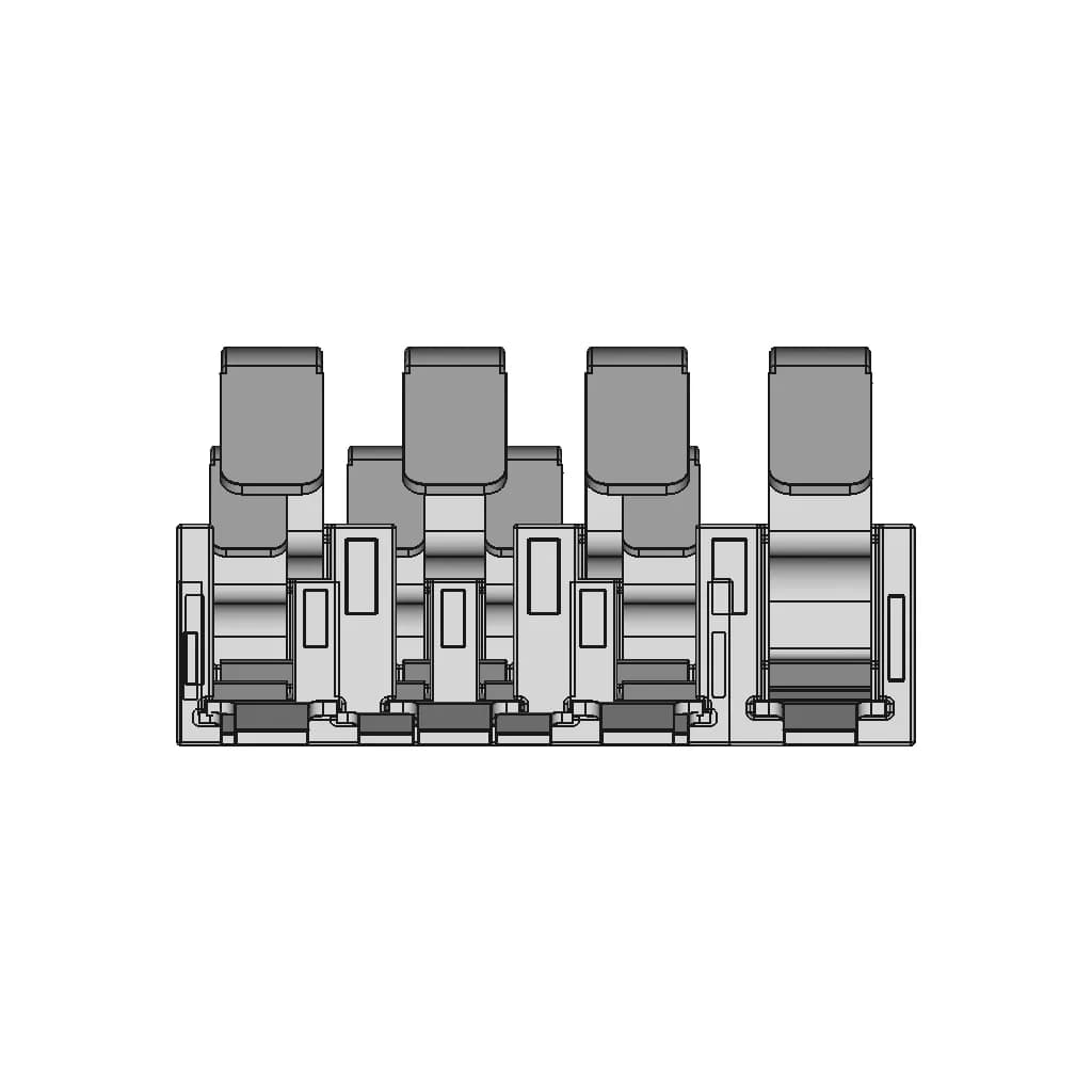 CAD Model of Battery Connector 4 Way for Engineering Projects_90_0_degree_snapshot