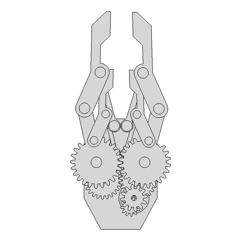 CAD Model of Servo Robotic Gripper for Engineering Projects_270_0_degree_snapshot