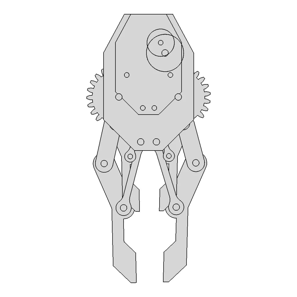 CAD Model of Servo Robotic Gripper for Engineering Projects_90_0_degree_snapshot