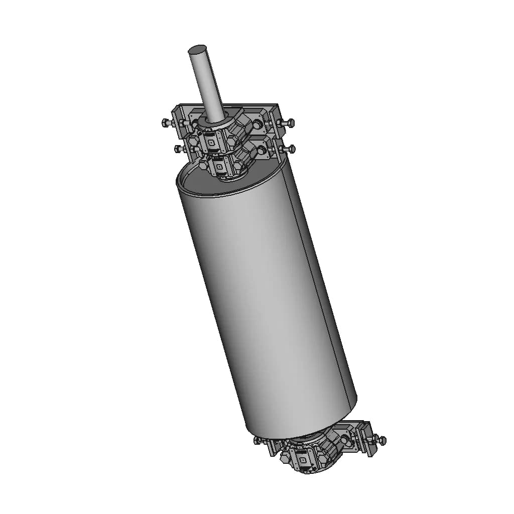CAD Model of Conveyor Drive Pulley for Engineering Projects_60_30_degree_snapshot