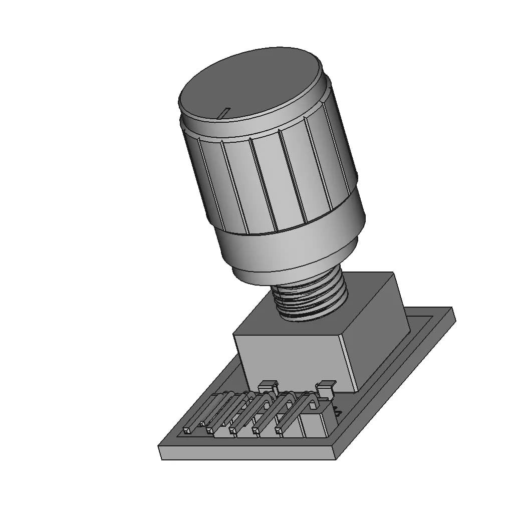 CAD Model of Rotary Encoder - Ky-040 for Engineering Projects_60_30_degree_snapshot