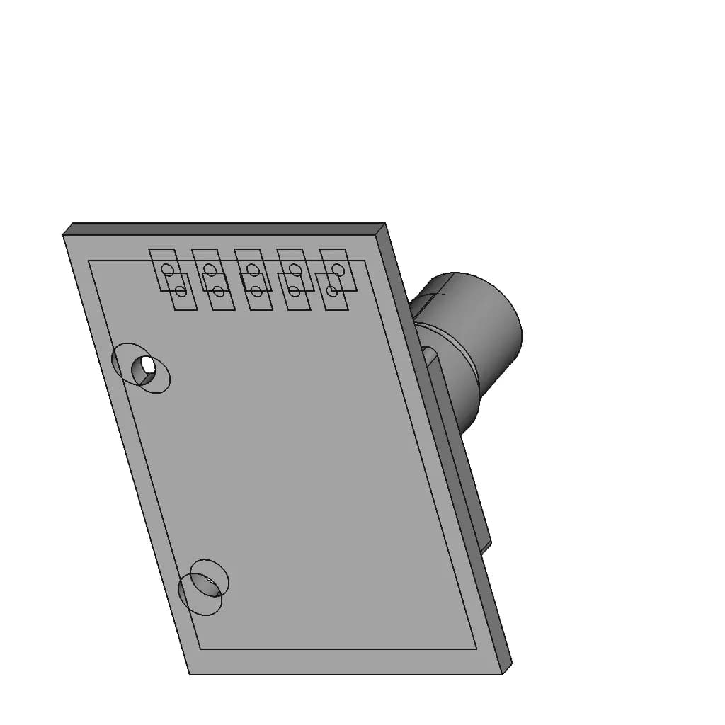 CAD Model of Rotary Encoder Ky-040 for Engineering Projects_60_30_degree_snapshot