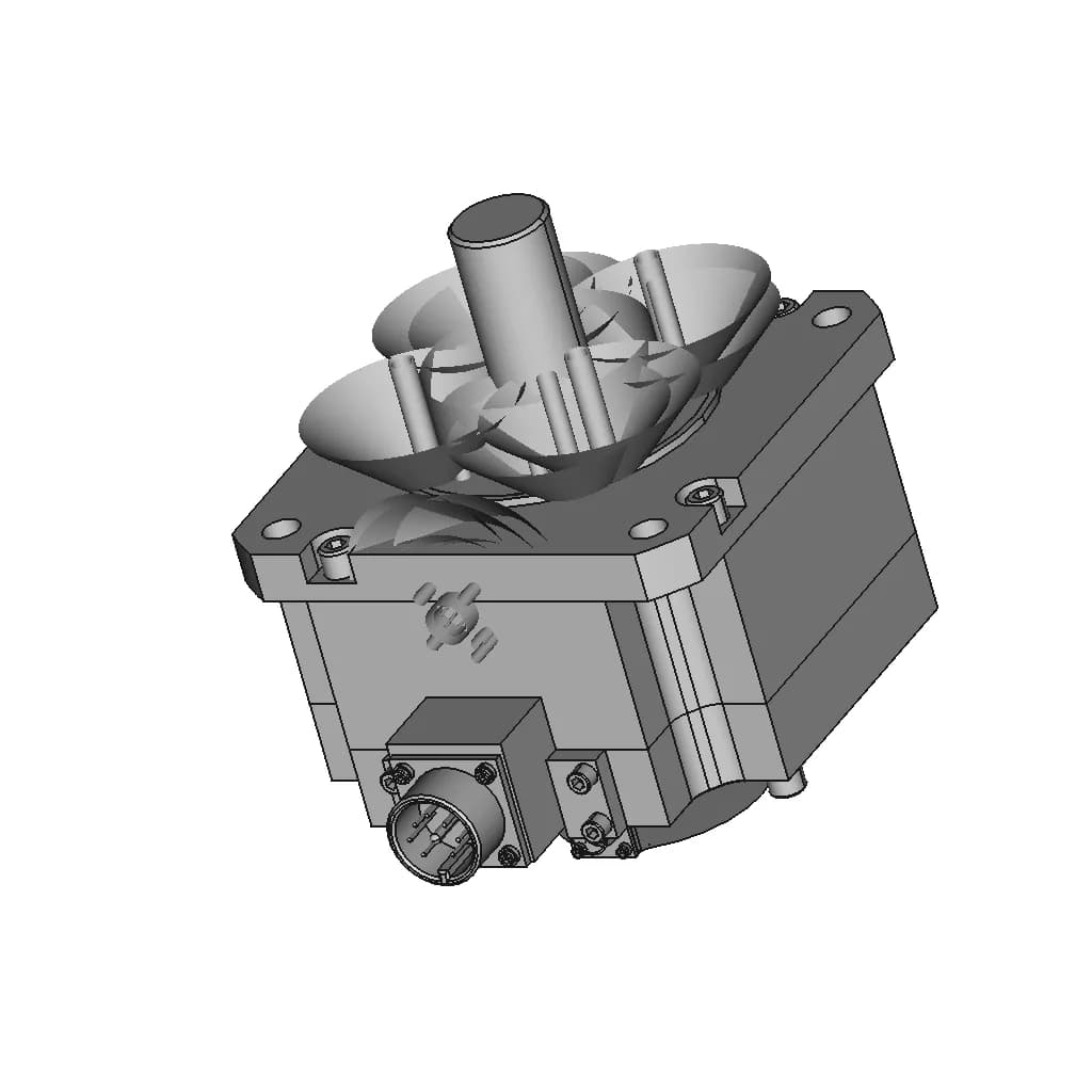 CAD Model of Ac Servo Motor for Engineering Projects_60_30_degree_snapshot
