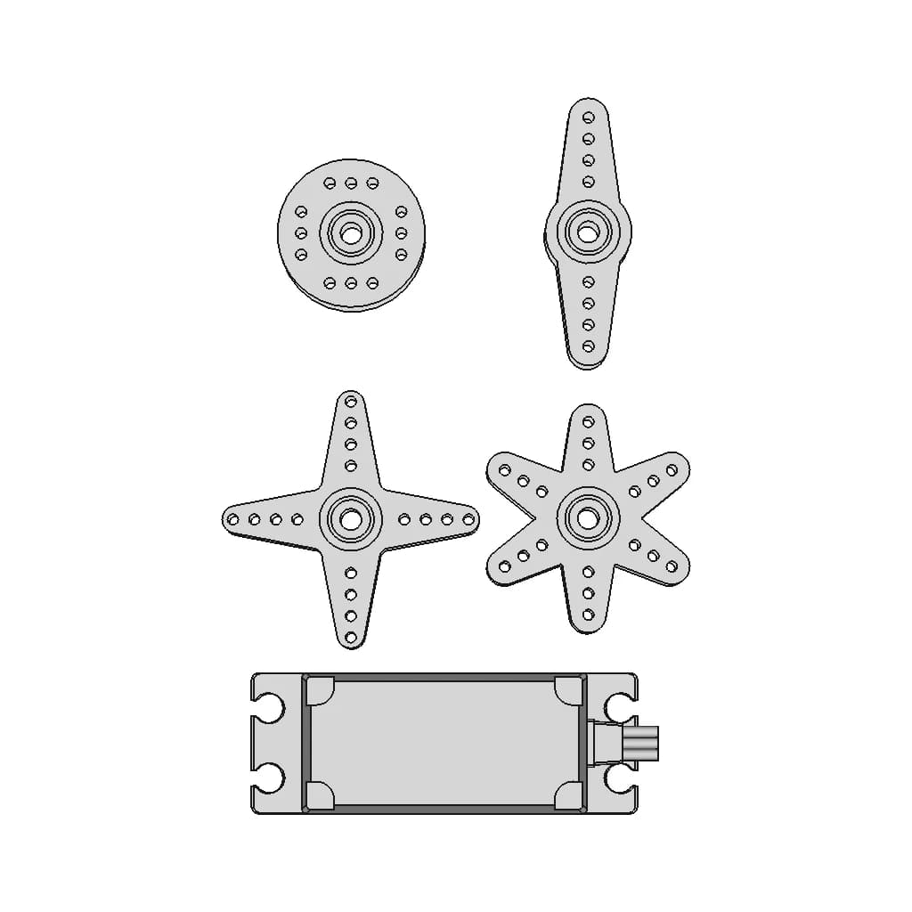 CAD Model of Servo Motor Mg996R for Engineering Projects_90_0_degree_snapshot