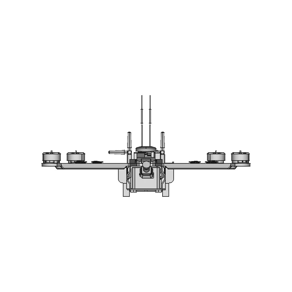 Uas115 - 3D Printed 500Mm Heavy Payload Multi-Rotor | High-Quality CAD Model_0_0_degree_snapshot