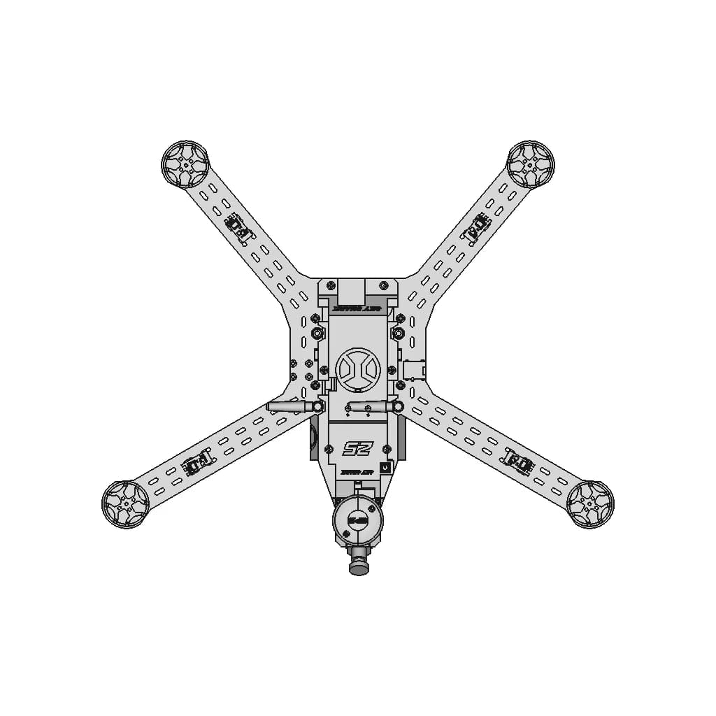 Uas115 - 3D Printed 500Mm Heavy Payload Multi-Rotor | High-Quality CAD Model_270_0_degree_snapshot