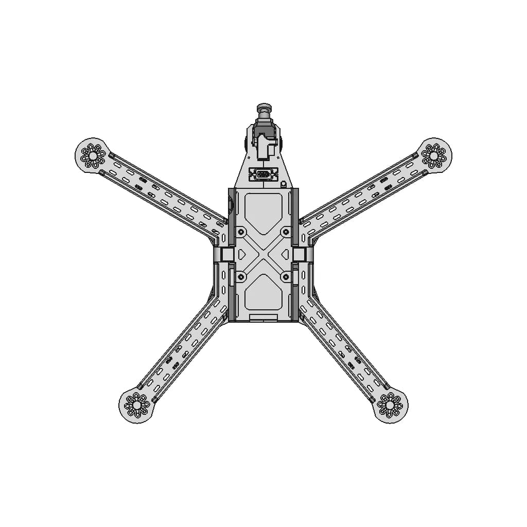 Uas115 - 3D Printed 500Mm Heavy Payload Multi-Rotor | High-Quality CAD Model_90_0_degree_snapshot