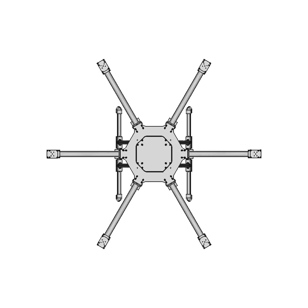 Hexacopter Frame | High-Quality CAD Model_270_0_degree_snapshot