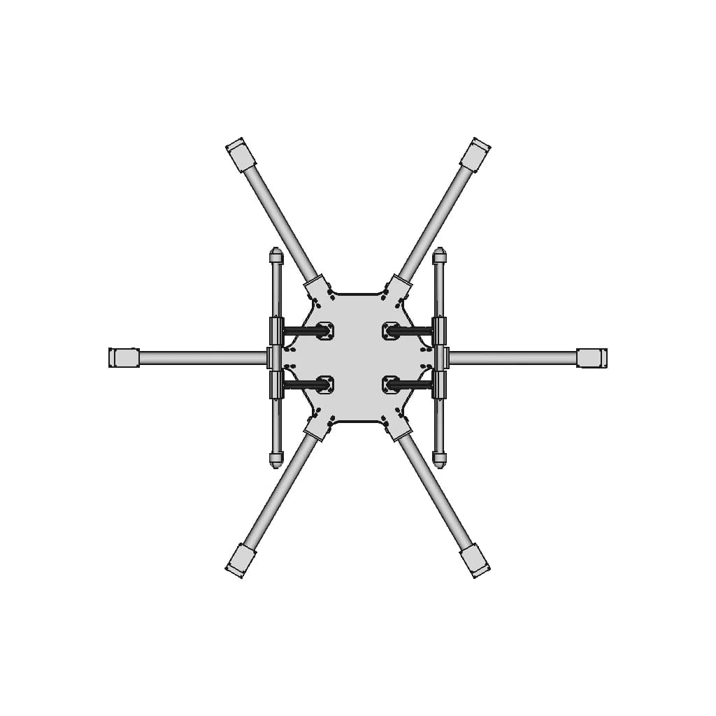 Hexacopter Frame | High-Quality CAD Model_90_0_degree_snapshot