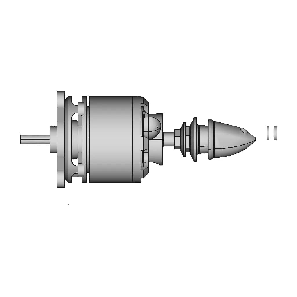 Sunnysky X2814 Rc Motor - Downloadable CAD Representation_0_270_degree_snapshot