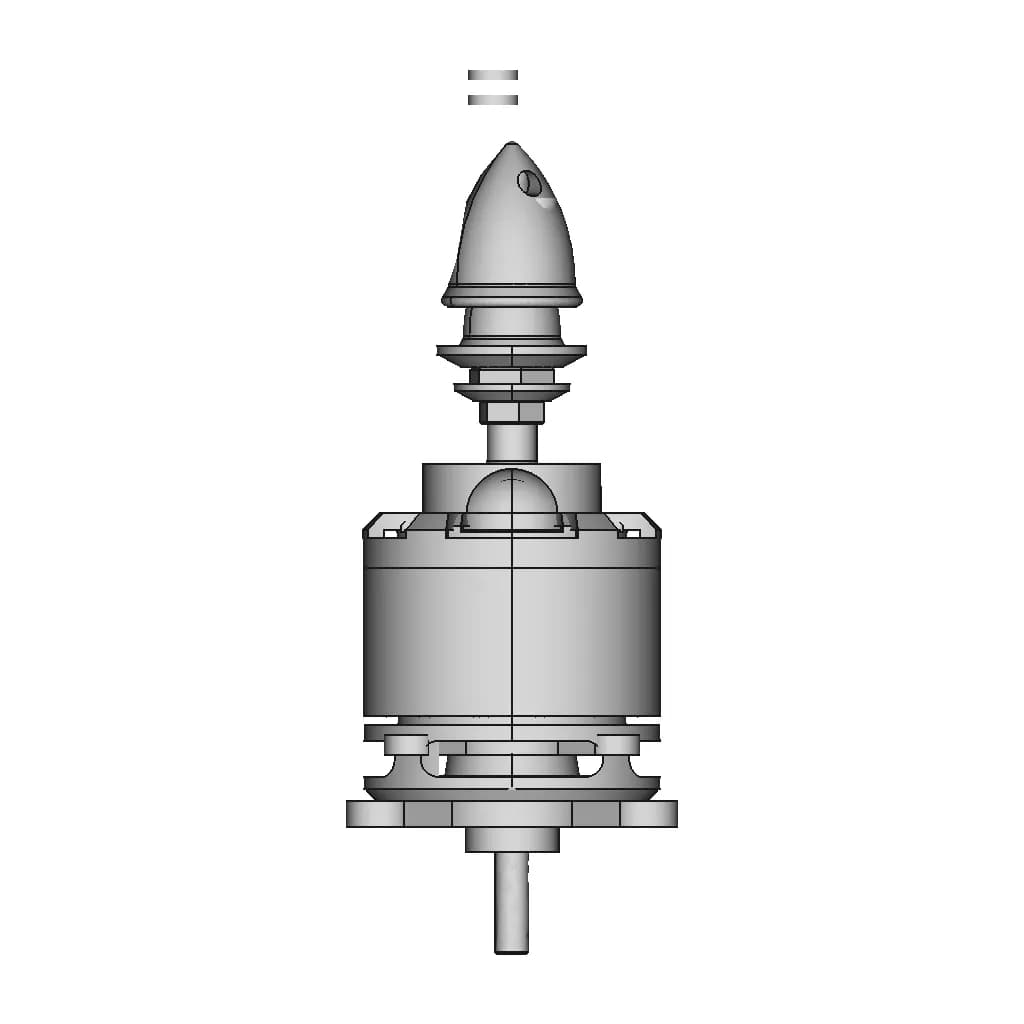 Sunnysky X2814 Rc Motor - Downloadable CAD Representation_90_0_degree_snapshot