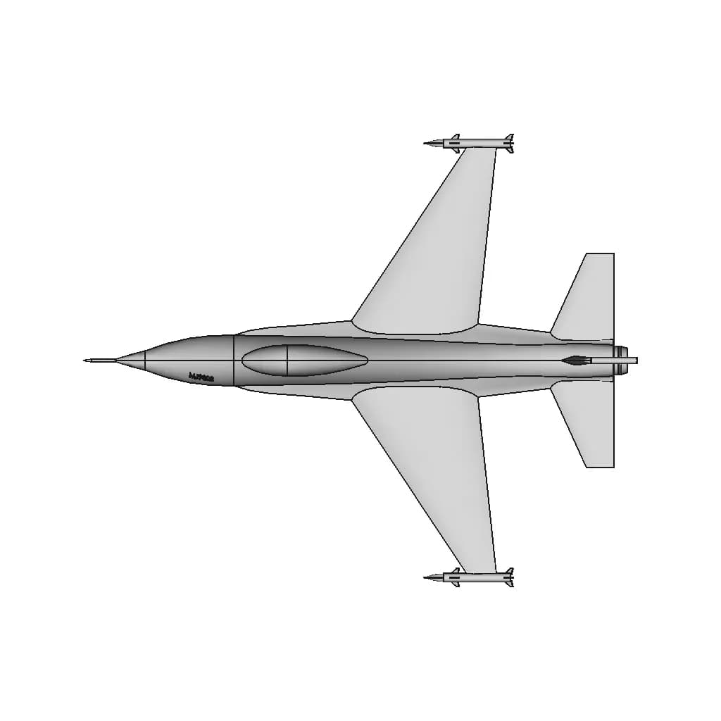 Fighter Jet - Downloadable CAD Representation_270_0_degree_snapshot