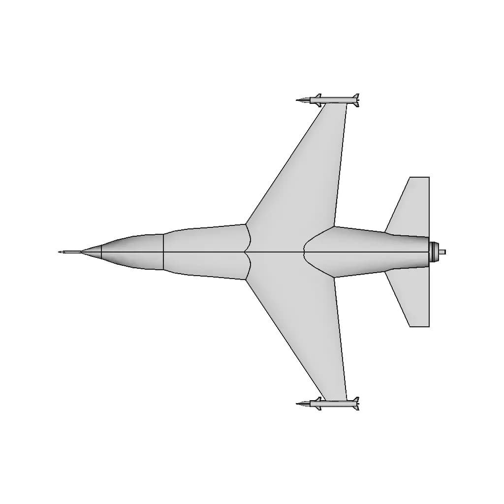 Fighter Jet - Downloadable CAD Representation_90_0_degree_snapshot