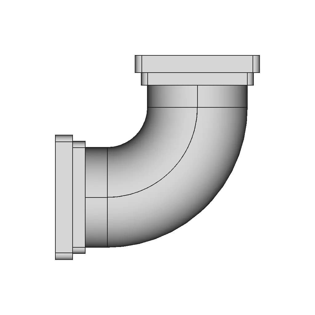 Pipe With Flange - Standard Mechanical Component_0_90_degree_snapshot