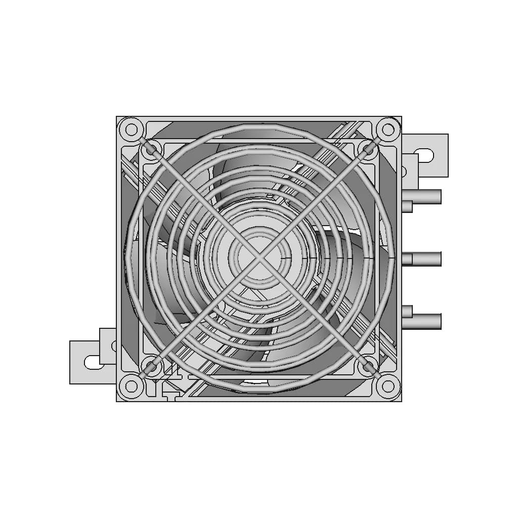 Heater Fan Assy 110Vac 400Watt 80Mmx80Mmx58Mm - Standard Mechanical Component_0_0_degree_snapshot