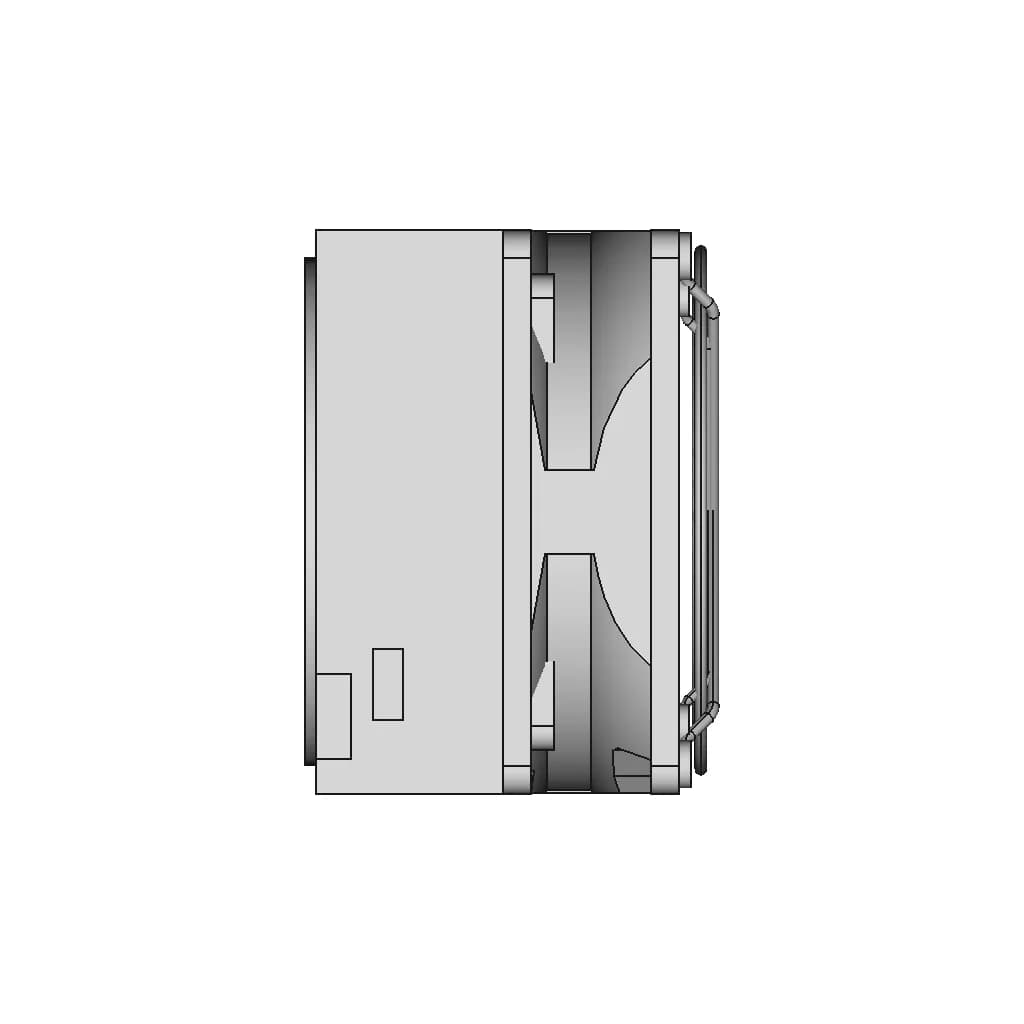 Heater Fan Assy 110Vac 400Watt 80Mmx80Mmx58Mm - Standard Mechanical Component_0_270_degree_snapshot