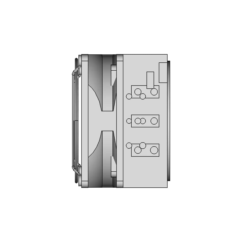 Heater Fan Assy 110Vac 400Watt 80Mmx80Mmx58Mm - Standard Mechanical Component_0_90_degree_snapshot