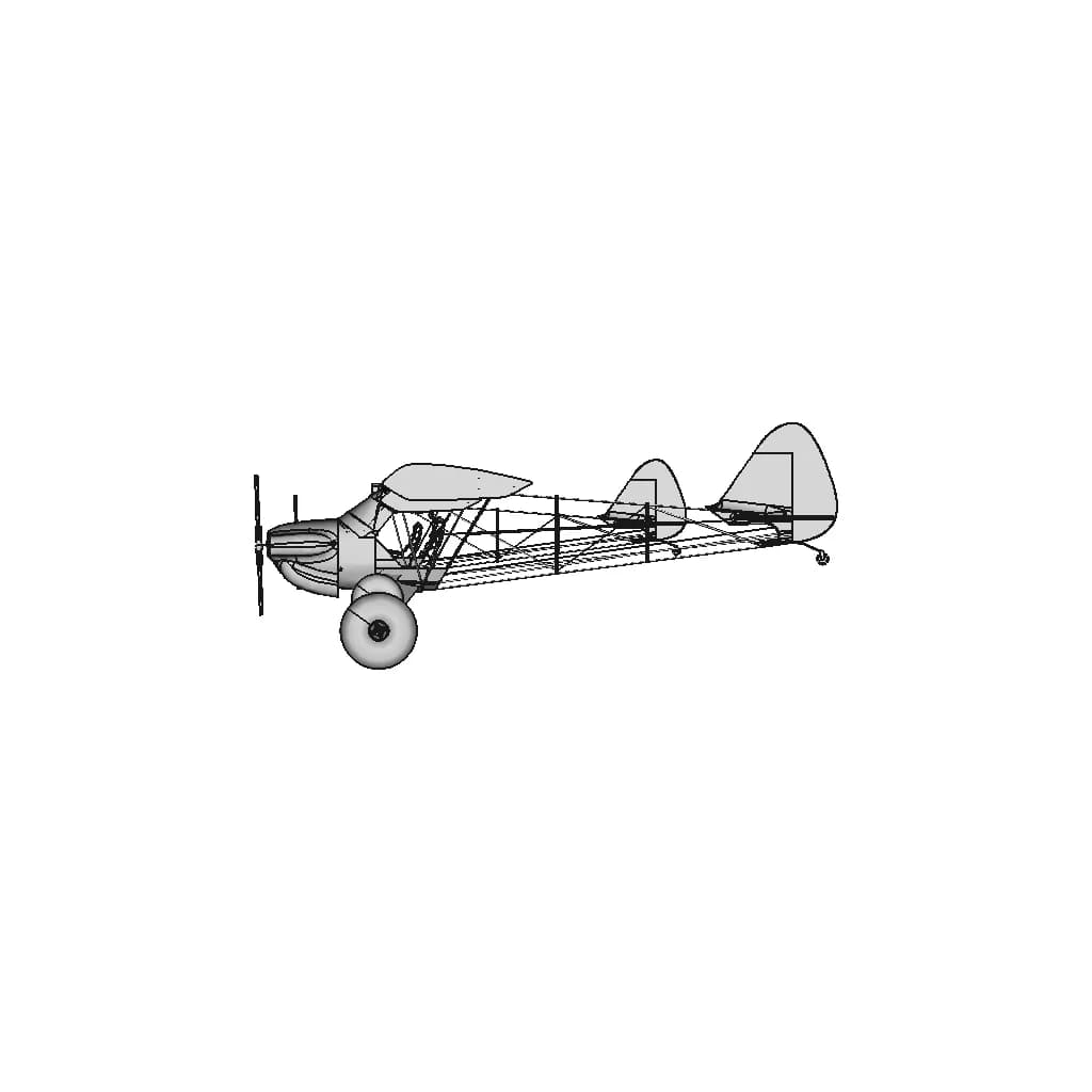 Carbon Cub Stol, Rc Airplane, Bush Plane, Diy Project | High-Quality CAD Model_90_0_degree_snapshot