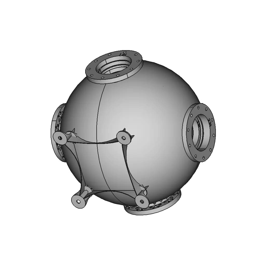 Sphareactor - Novel Recuperator Design - Downloadable CAD Representation_60_30_degree_snapshot