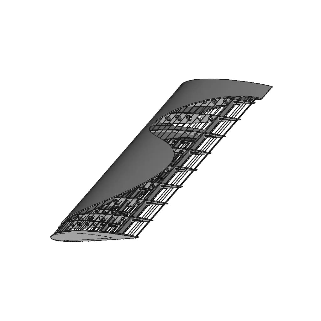 Wing Box Structure | High-Quality CAD Model_60_30_degree_snapshot