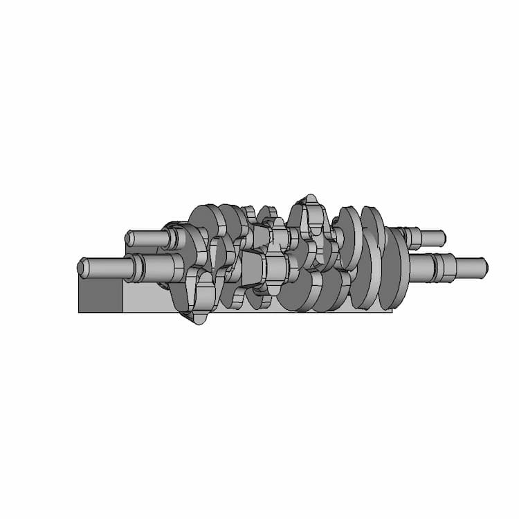 4- Stroke Internal Combustion Engine Assembly - Downloadable CAD Representation