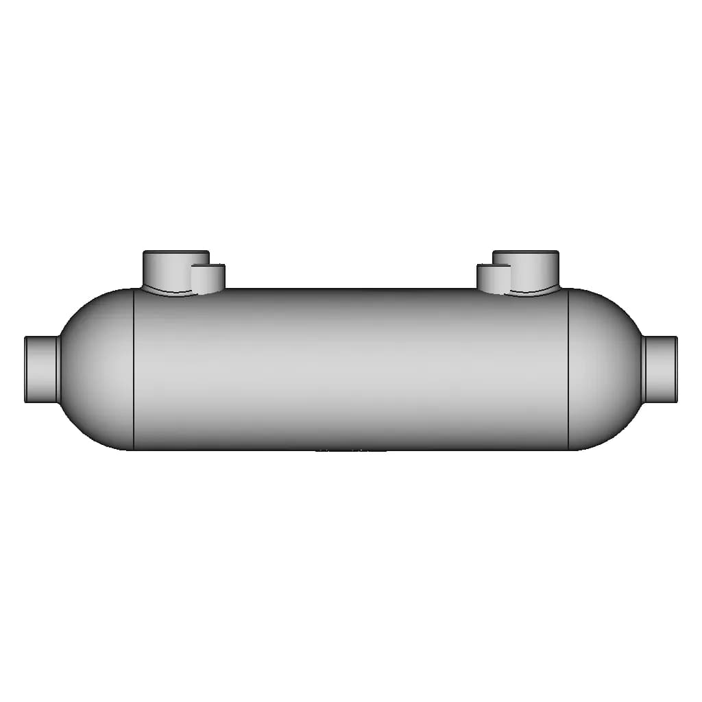 Dadods (Che-2) Cryogenic Shell And Tube Heat Exchanger | 3D Engineering Design File_0_0_degree_snapshot